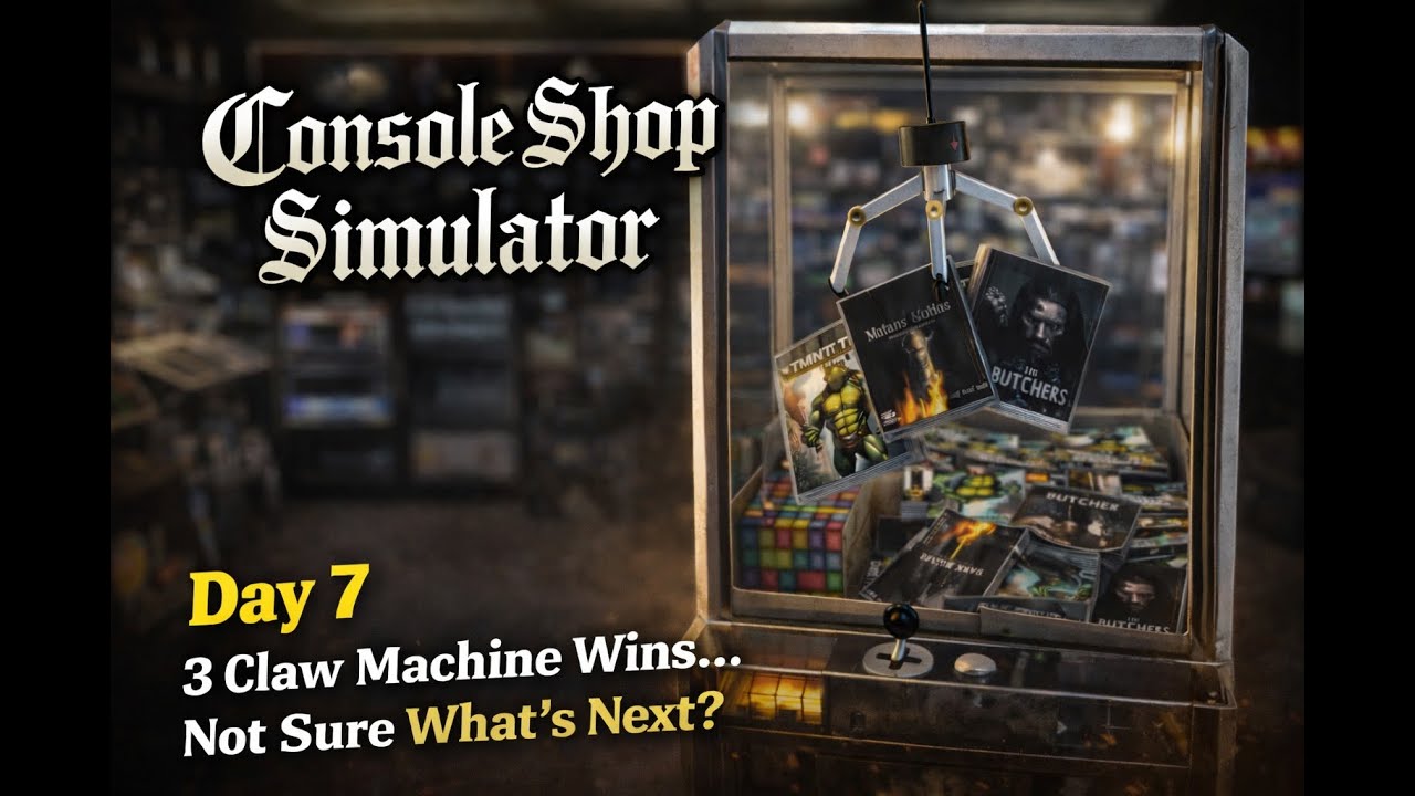 Console Shop Simulator Day 7 – 3 Claw Machine Wins… Not Sure What’s Next