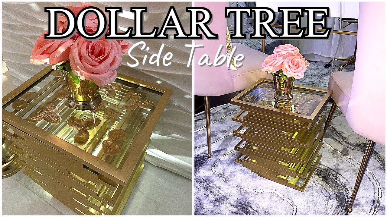 NEVER Before DOLLAR TREE Gold Stack Side Table| DIY Side TABLE