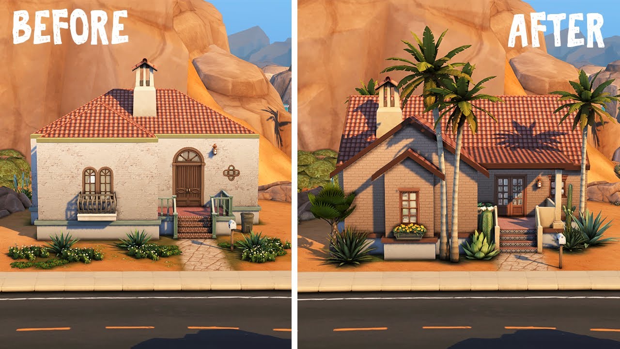 Agave Abode || Реновация базовой игры || The Sims 4: Скоростное строительство