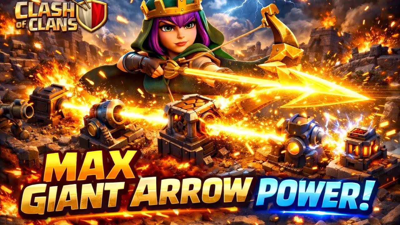 1️⃣ Max Giant Arrow Queen 😱 One Shot Destroyed the Base | Clash of Clans2️⃣ Archer Queen