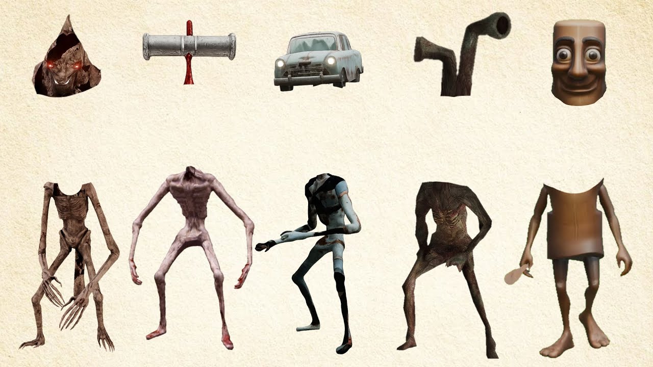 WRONG HEADS SIREN HEAD POOP, SIREN HEAD HOUSE, SIREN HEAD BRAIN EYE, SIREN HEAD OCTOPUS, SIREN HEAD