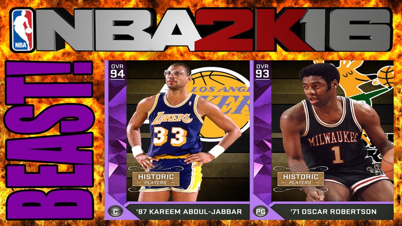 NBA2K16 MyTeam: Amethyst Kareem Abdul Jabbar and Oscar Robertson Cards!