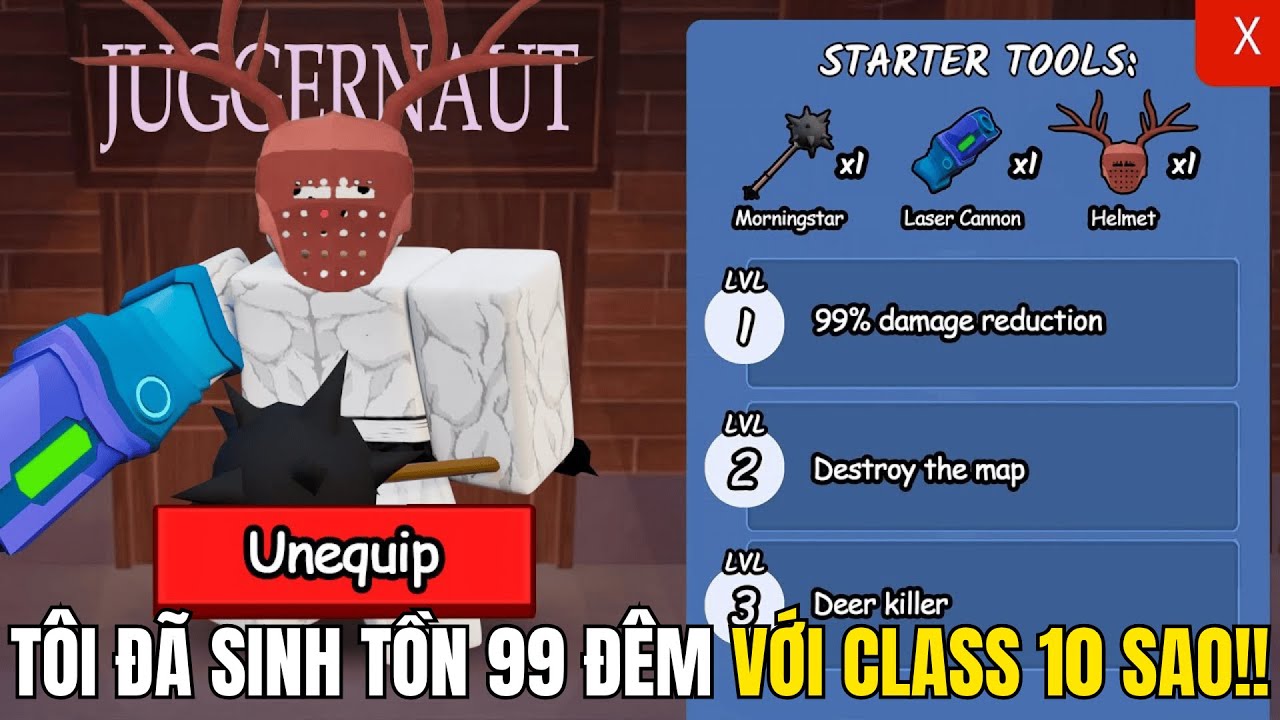 Tôi Đã Sinh Tồn 99 Đêm Với Class 10 Sao Trong Roblox 99 Nights In The Forest!!