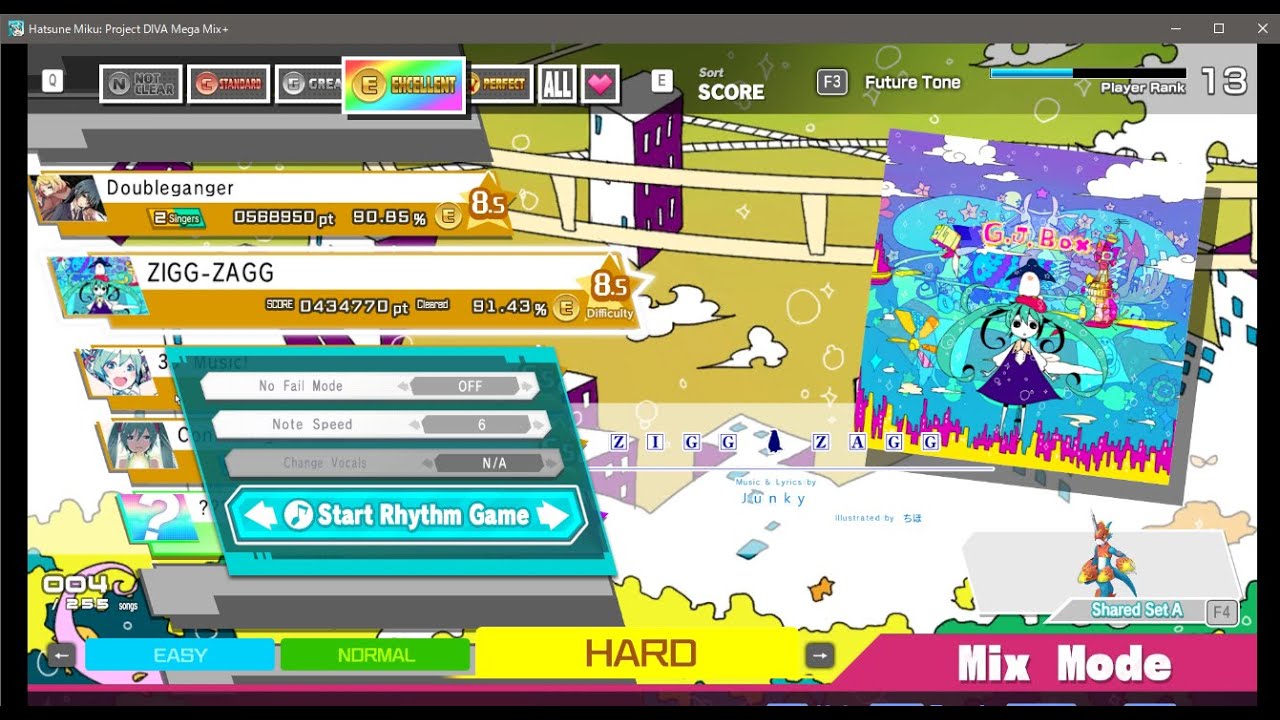 Totally normal gameplay of project diva