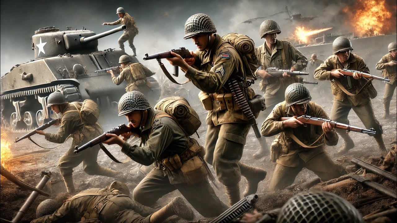 Epic WWII Battle – Soldiers Fight for Survival!
