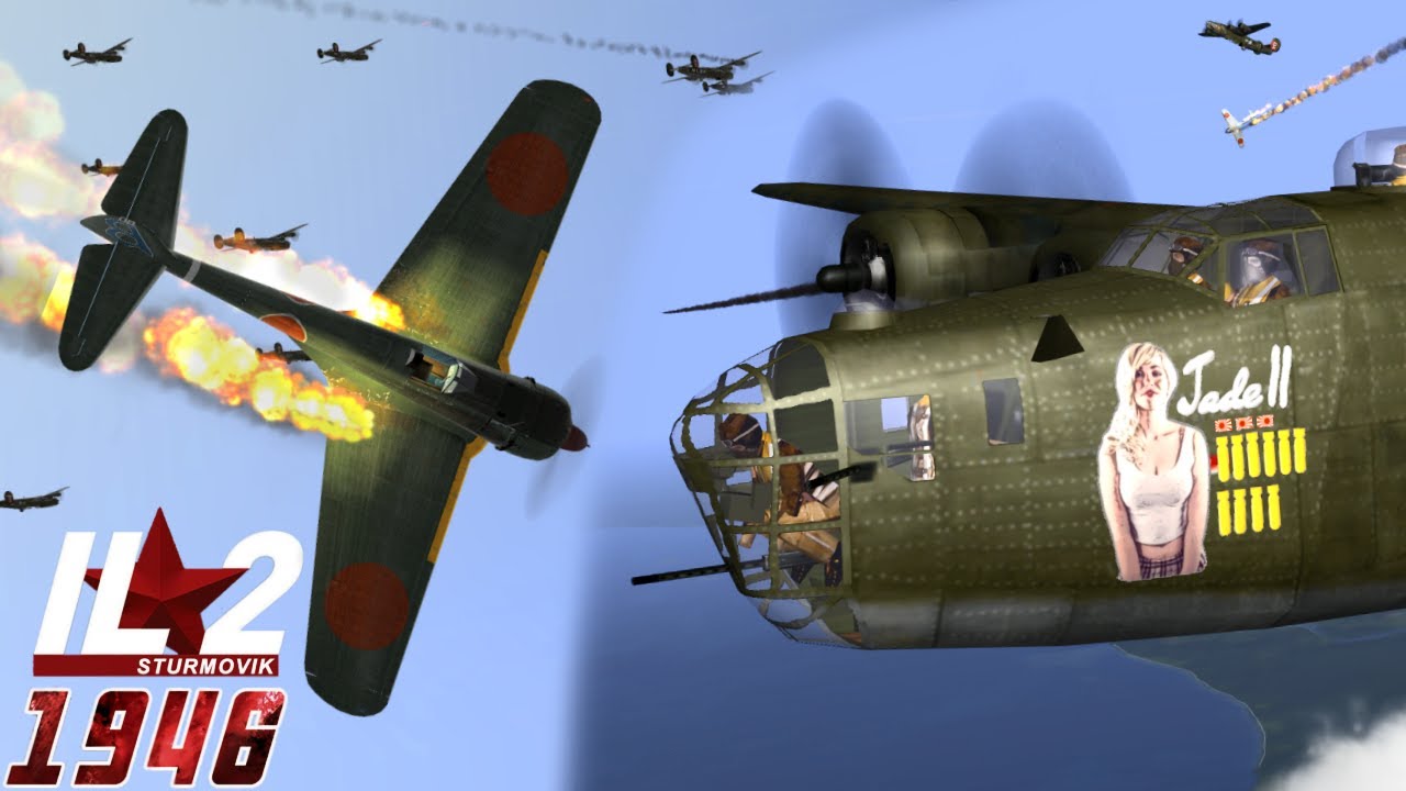 Full IL-2 1946 mission: B-24D Liberator Multicrew