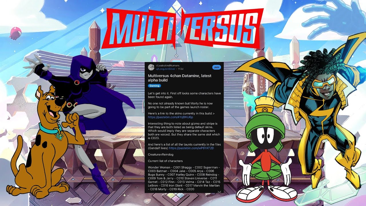 Multiversus - Complete Roster Leak! (Datamine)