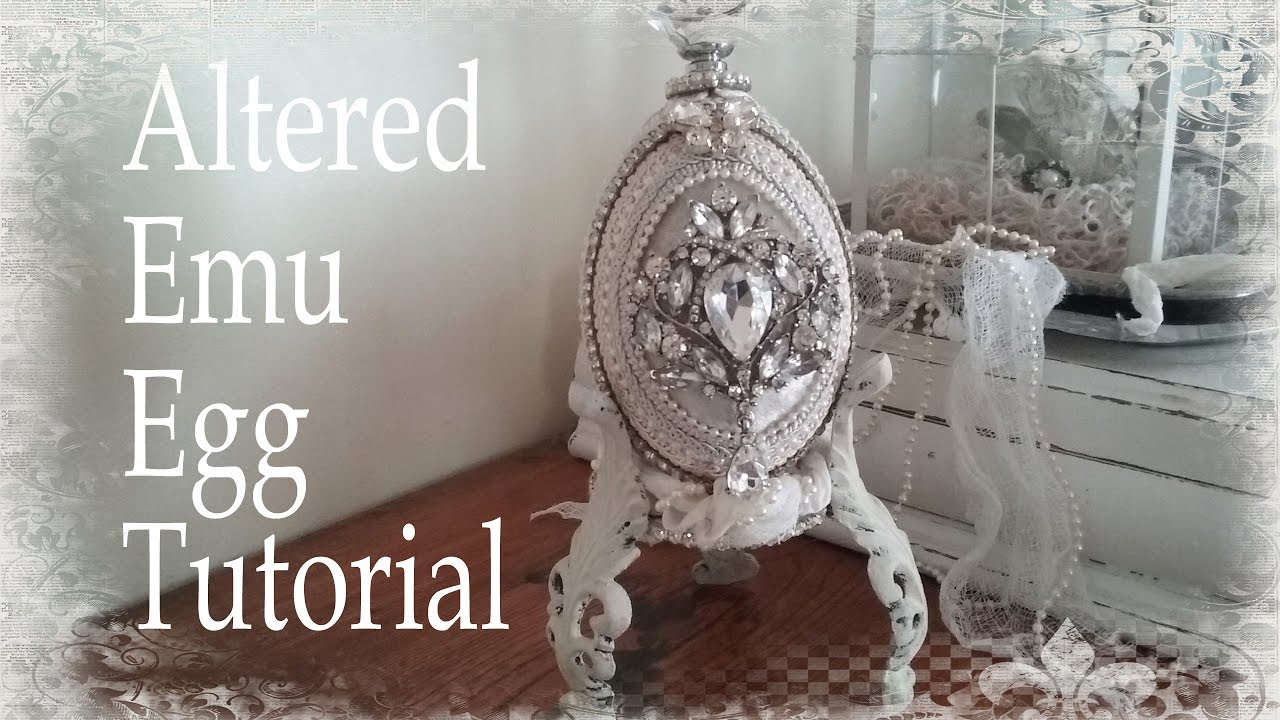 Vintage Glam - Jeweled Emu Egg Tutorial Timelapse