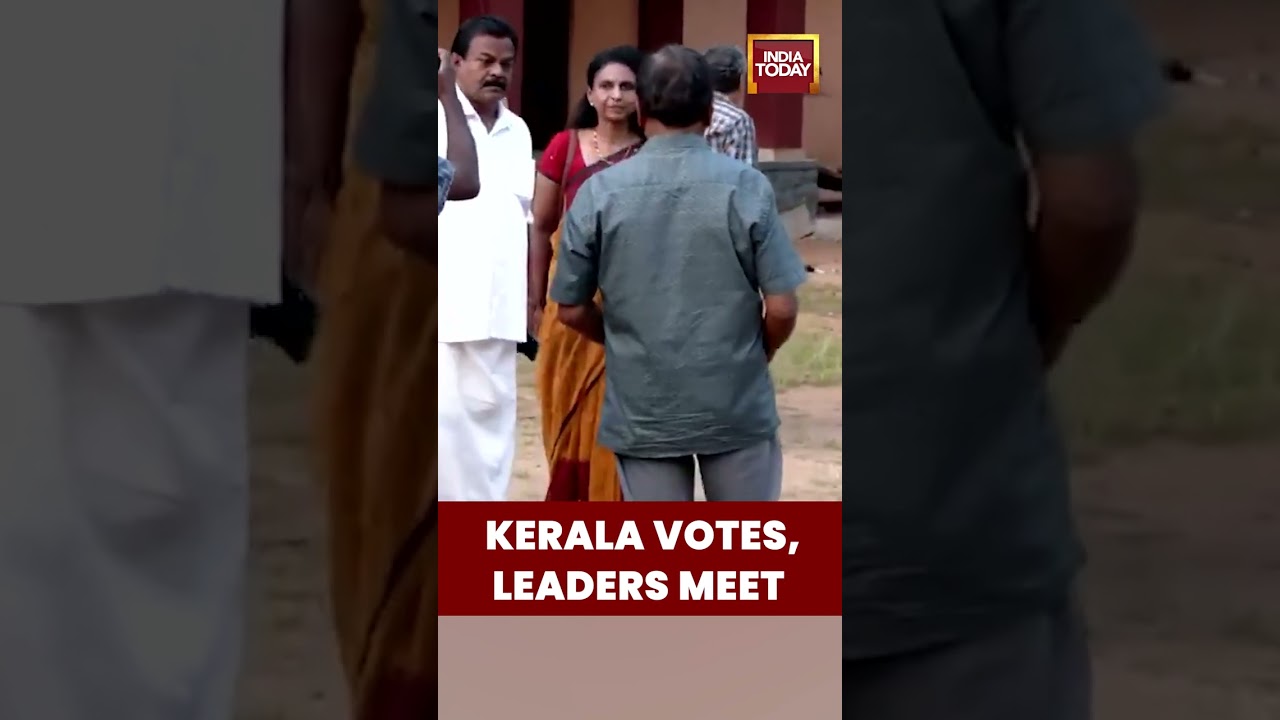 R. Sreelekha Greets Union Minister Suresh Gopi at Kerala Local Body Poll Booth | #Watch
