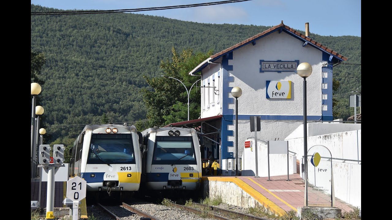 Trenes de Feve en la línea León-Bilbao. Grabaciones en La Ercina, Cistierna y La Vecilla
