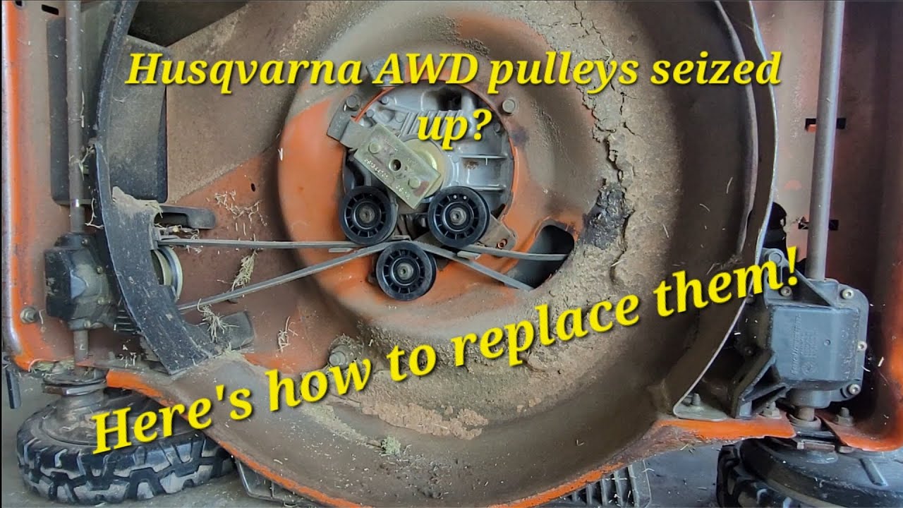 How to replace the 3 drive pulleys on your Husqvarna AWD push mower.