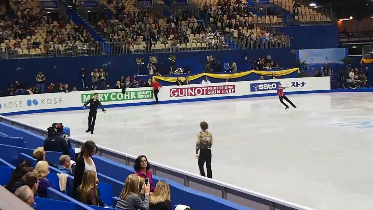 2012 Nice 6min warm up SP Brian Joubert 2
