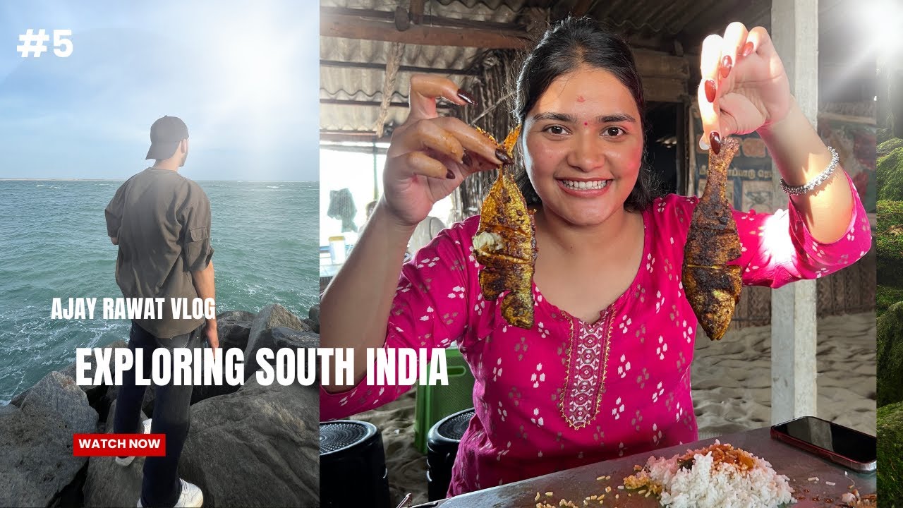 End land of India Dhanushkodi ||Exploring Tamil Nadu best seafood || Visiting Ram setu ||Ajay Rawat 