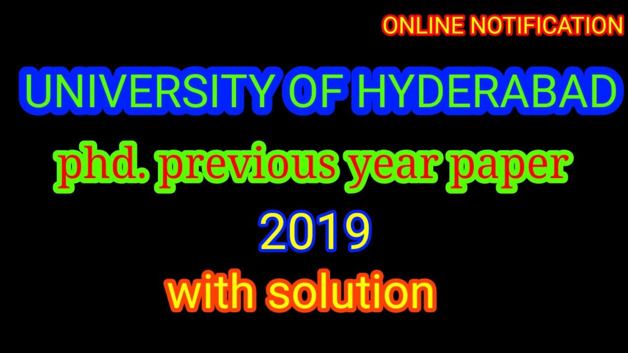 phd. previous year paper