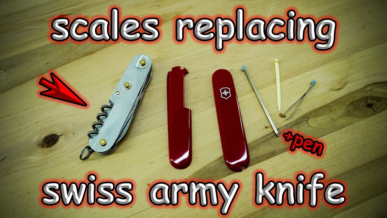 Scales replacing on the swiss army knife