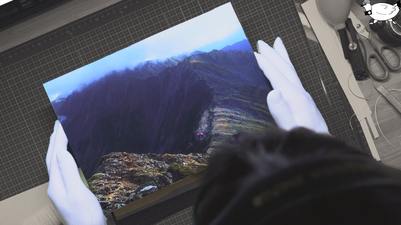 【自作】プリント写真を木製パネル貼りしている作業動画（お手軽ver）