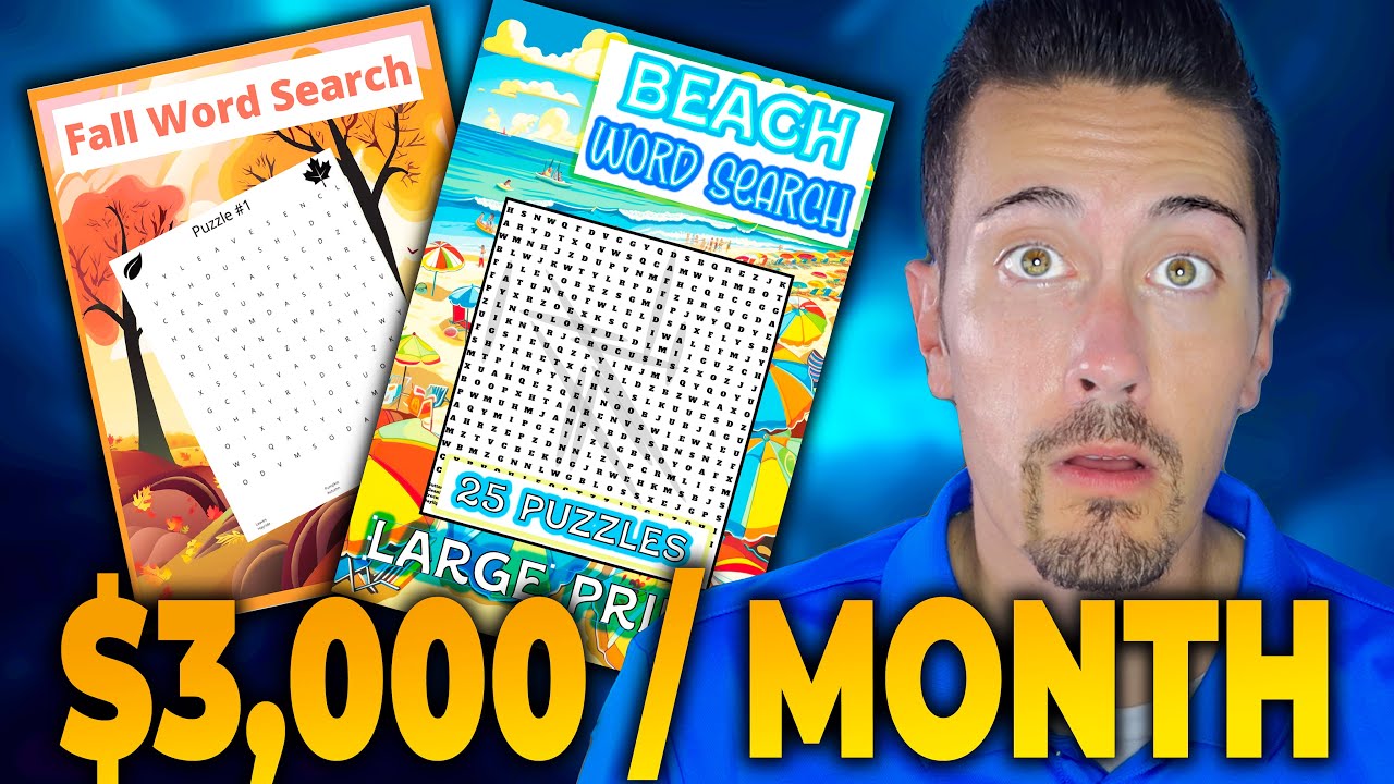 Make Money with Word Search Books Amazon KDP (2024 Side Hustle)