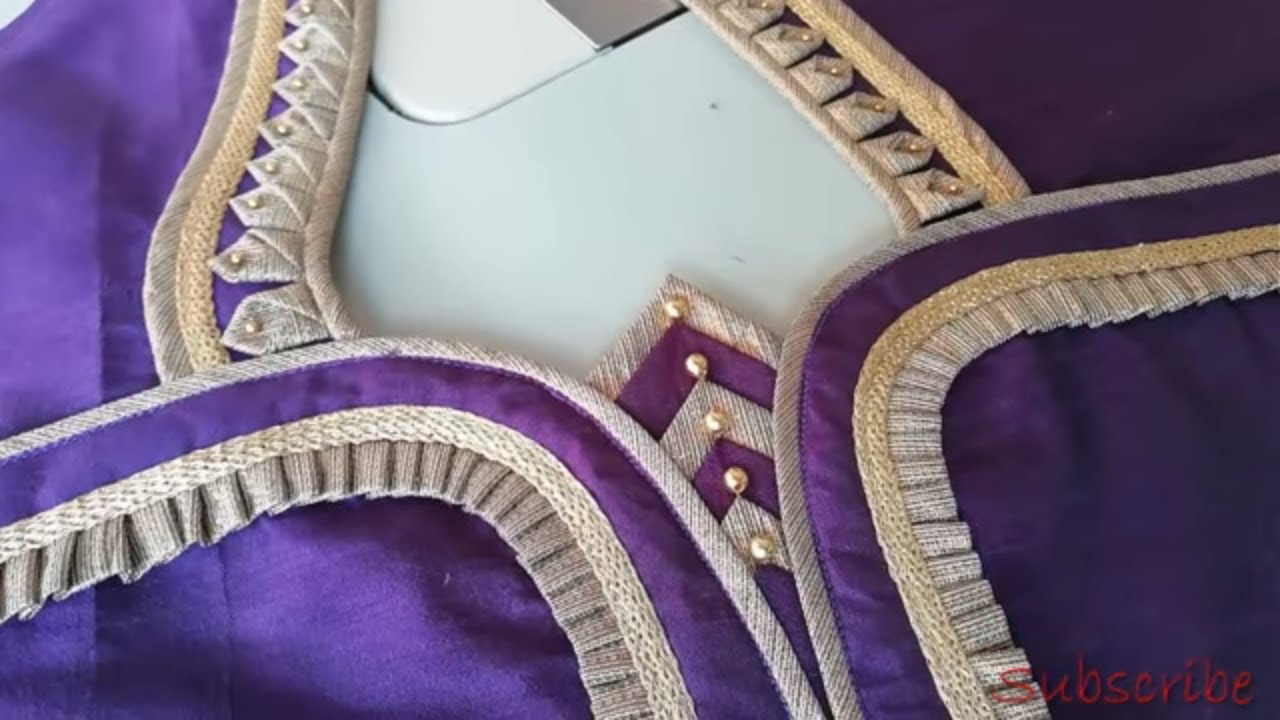 stitching of a beautiful back neck design of blouse | fashion designing