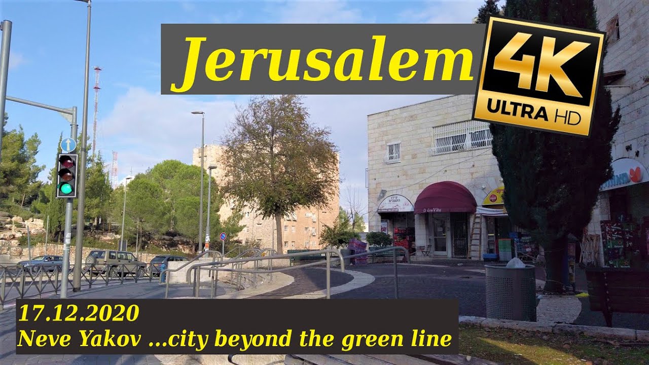 Walk To Neve Yakov, city beyond the green line. Jerusalem4k, Street Sound