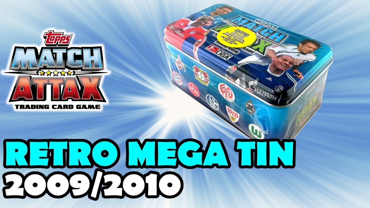 ⚽😱2009/2010 COLLECTOR TIN - Retro Topps Bundesliga Match Attax Opening