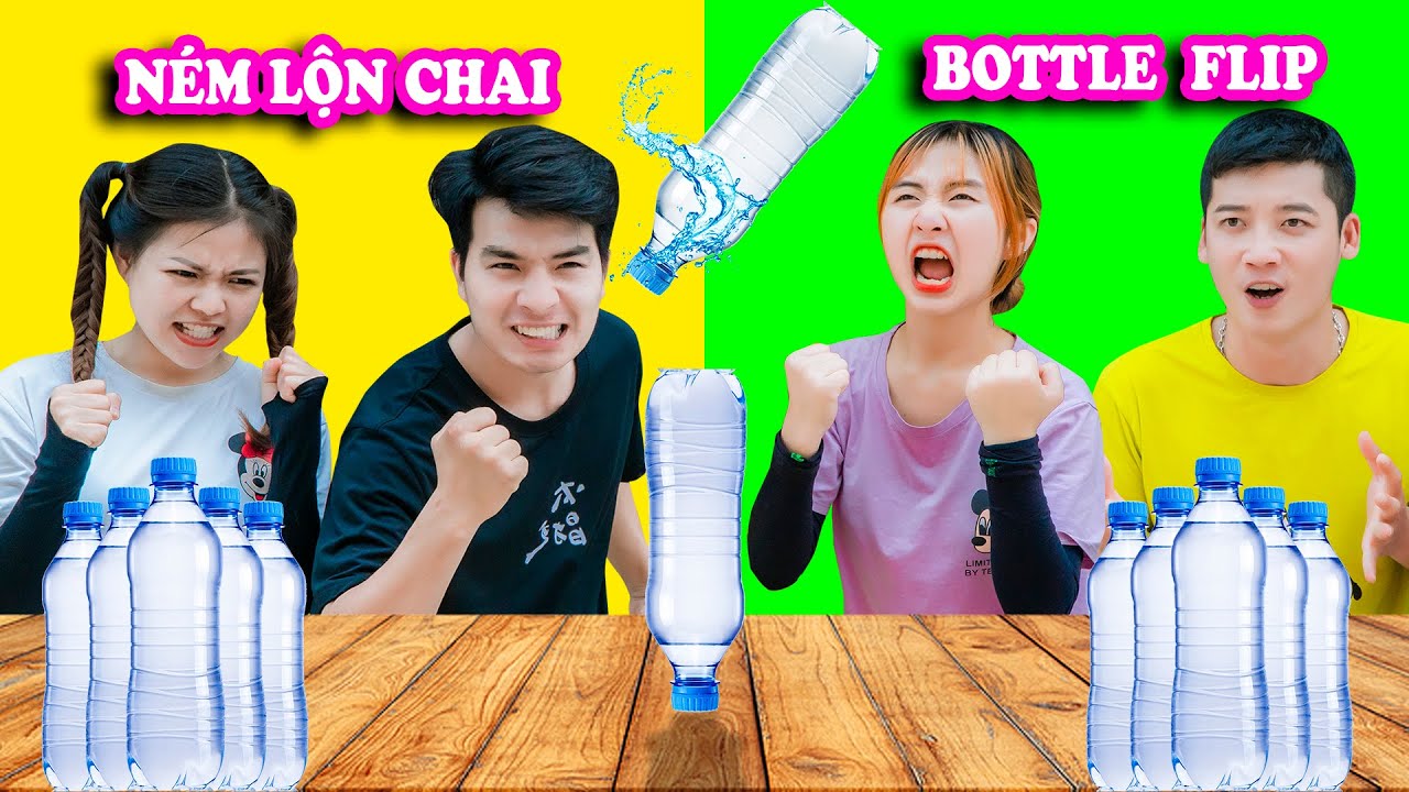 Trò Chơi Ném Lộn Chai - Bottle Flip Và Ước Mơ Chiến Thắng Của Trung Chuối - Phim Hài Táo Xanh TV