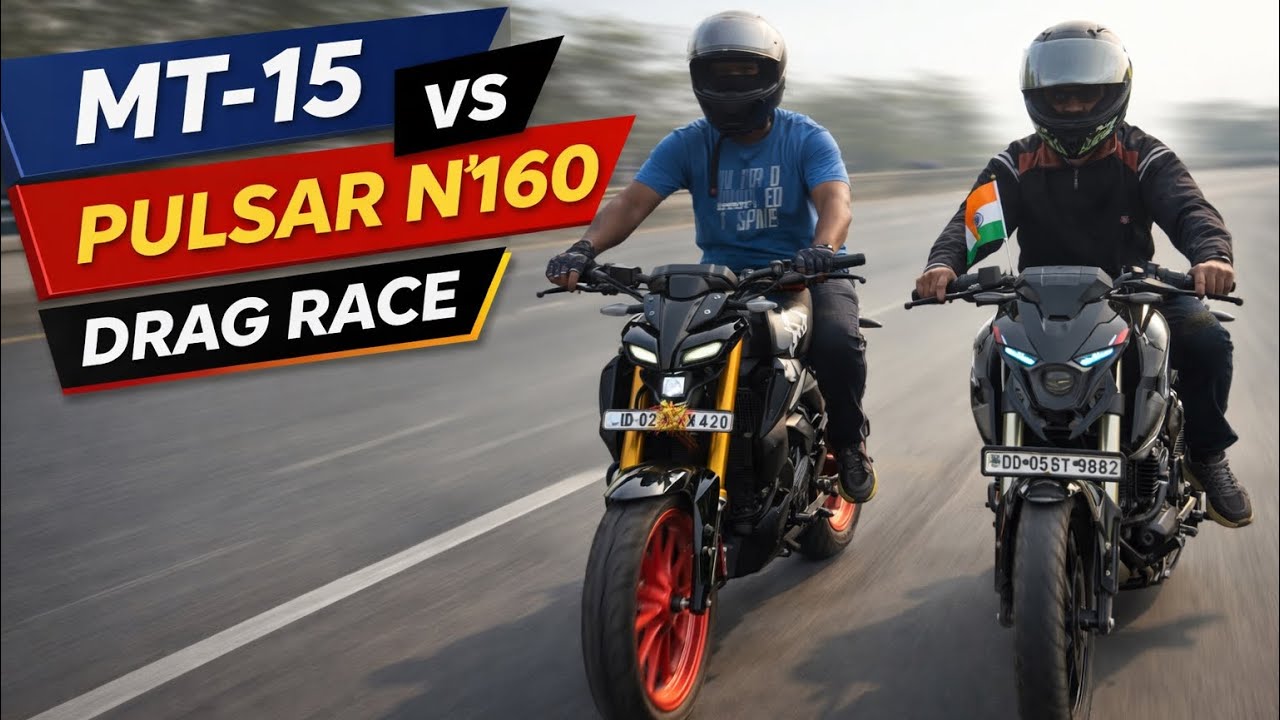 MT-15 vs Pulsar N160 🔥 | Real Drag Race | Who Wins?