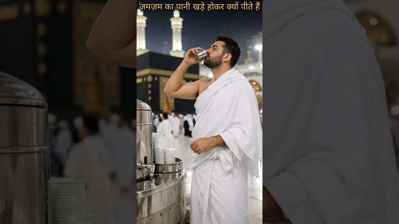 ज़मज़म का पानी खड़े होकर क्यों पीते हैं 😘😘😘