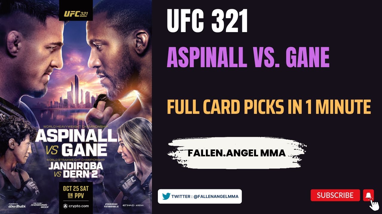 UFC 321: Aspinall vs. Gane | Full Card Predictions in 1 Minute!
