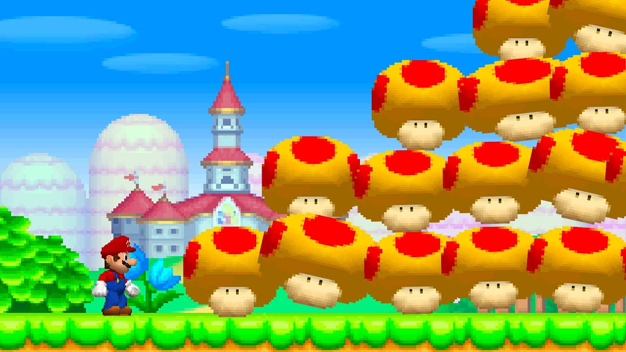 Can Mario Collect 999 Mega Mushrooms in New Super Mario Bros. DS?