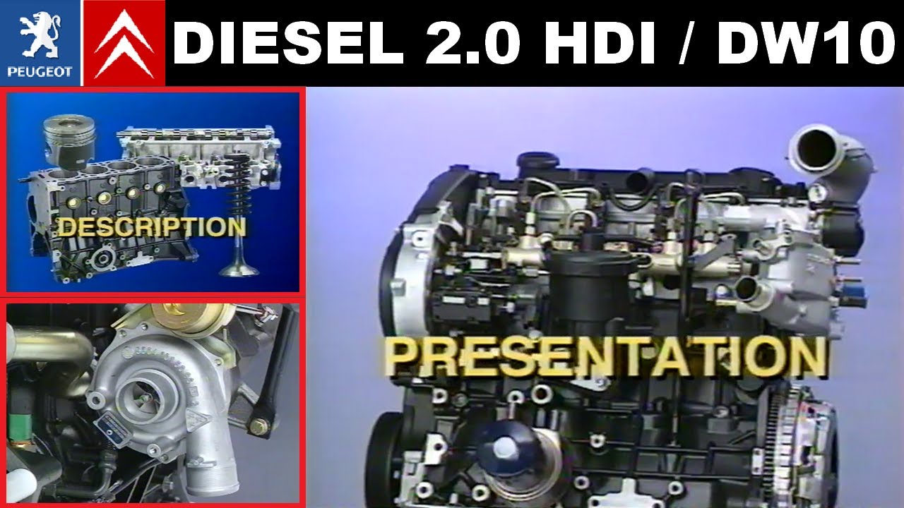 Презентация двигателя 2.0 HDi DW10 PSA Peugeot Citroën