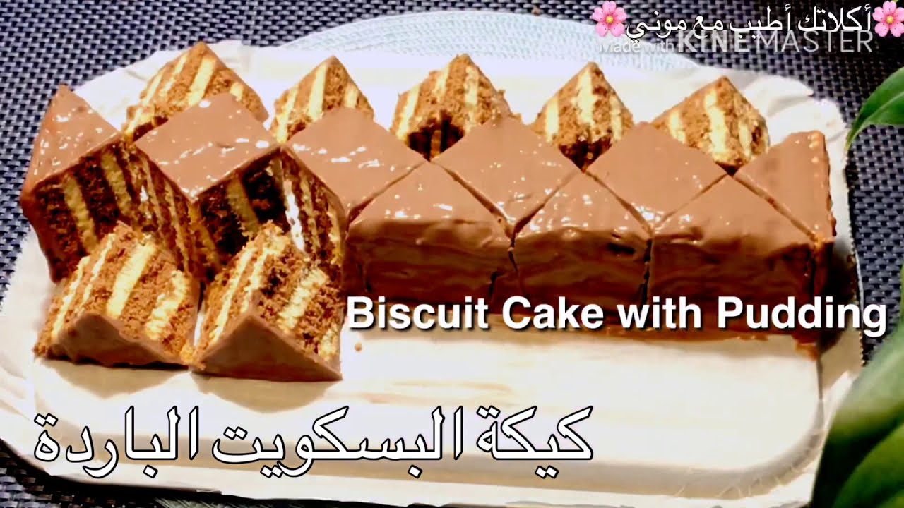 No Bake Biscuit cake with pudding #cake