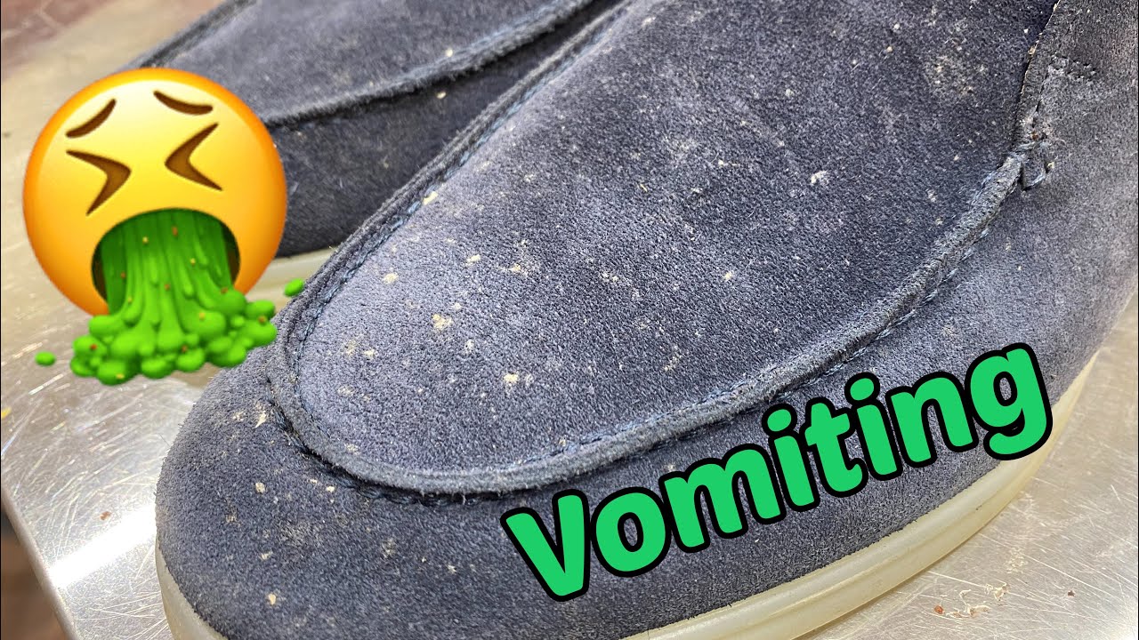 VOMIT on Suede Shoes. How to Clean?