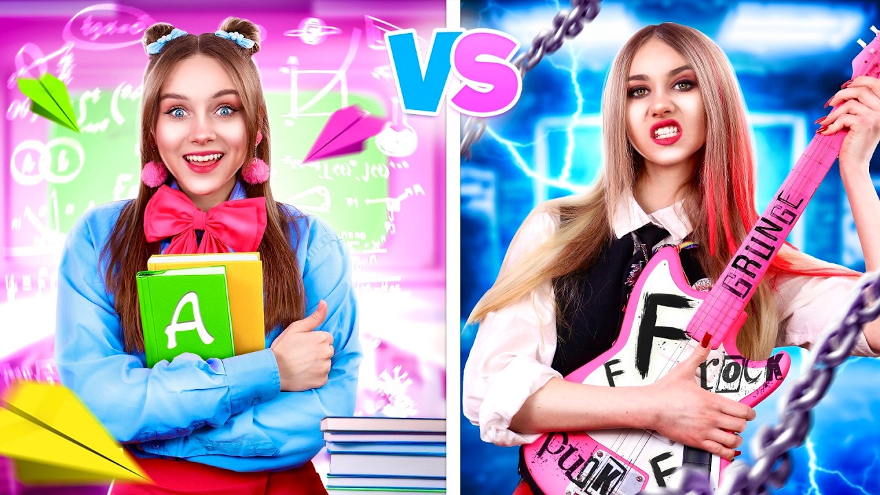 Szel&iacute;d kisl&aacute;ny vs. rock l&aacute;ny az iskol&aacute;ban! A tan&aacute;rom egy rockszt&aacute;r
