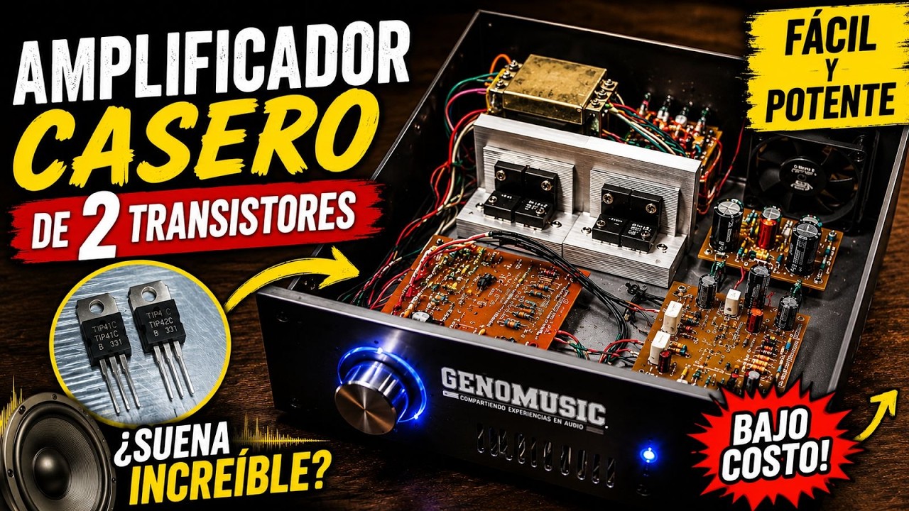 Amplificador casero de 2 transistores