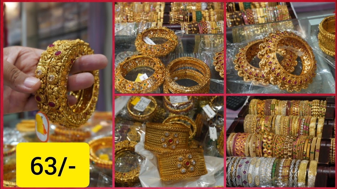 Begumbazar 1gram gold bridal designer bangles @63/ 1set courier available/ order on WhatsApp