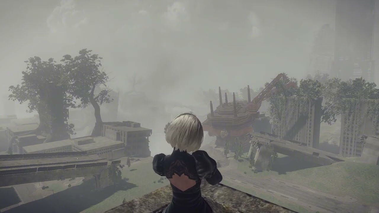 City Ruins – A 1 Hour Cinematic Journey | NieR: Automata Ambient Music + Scene Transitions