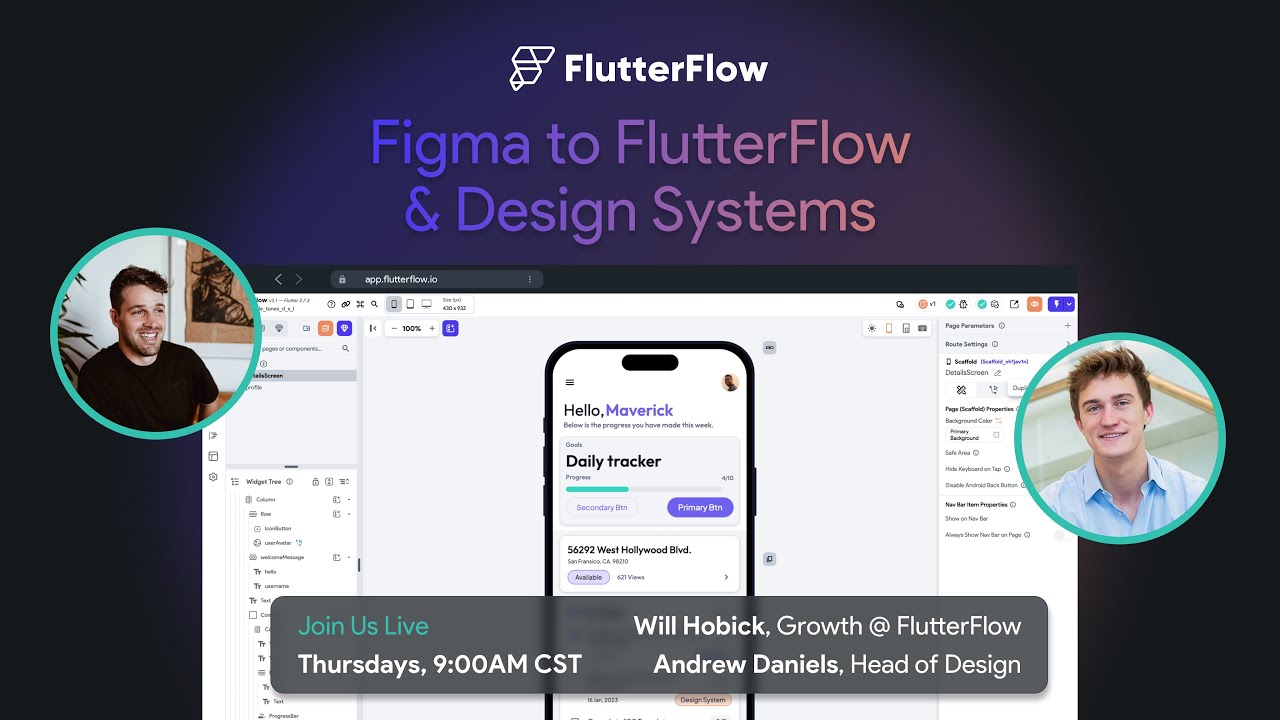 Figma to FlutterFlow with Themes V2 -- UI/UX Livestream