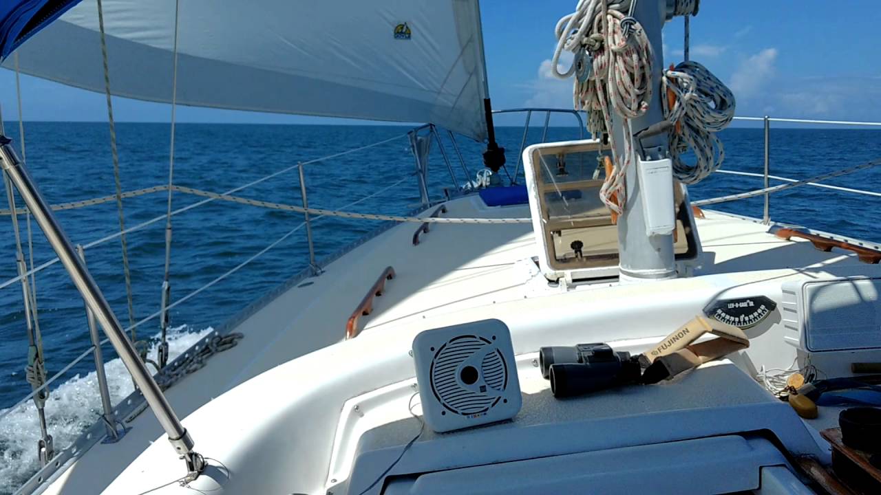 Sailing in a Morgan 41.