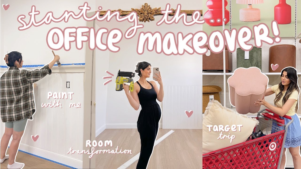 starting the OFFICE MAKEOVER! painting the room, target shopping + new furniture