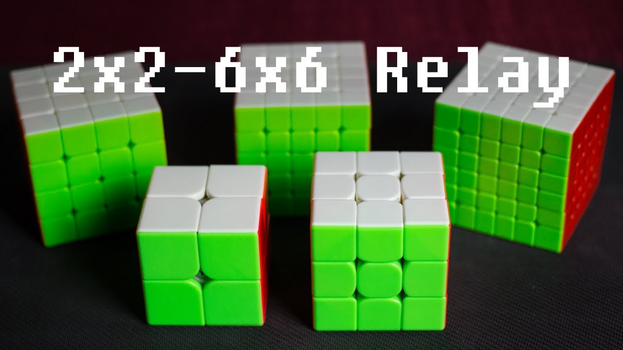 ASMR 2x2-6x6 Relay | Cubing ASMR