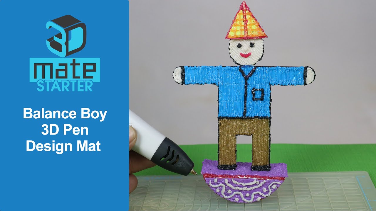 Balance Boy made with 3Dmate STARTER - 3D Pen Mat
