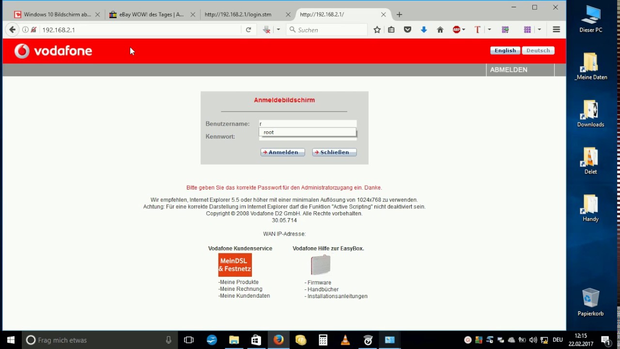 Vodafone Easybox  als Repeater einrichten  --  803  804  903  904