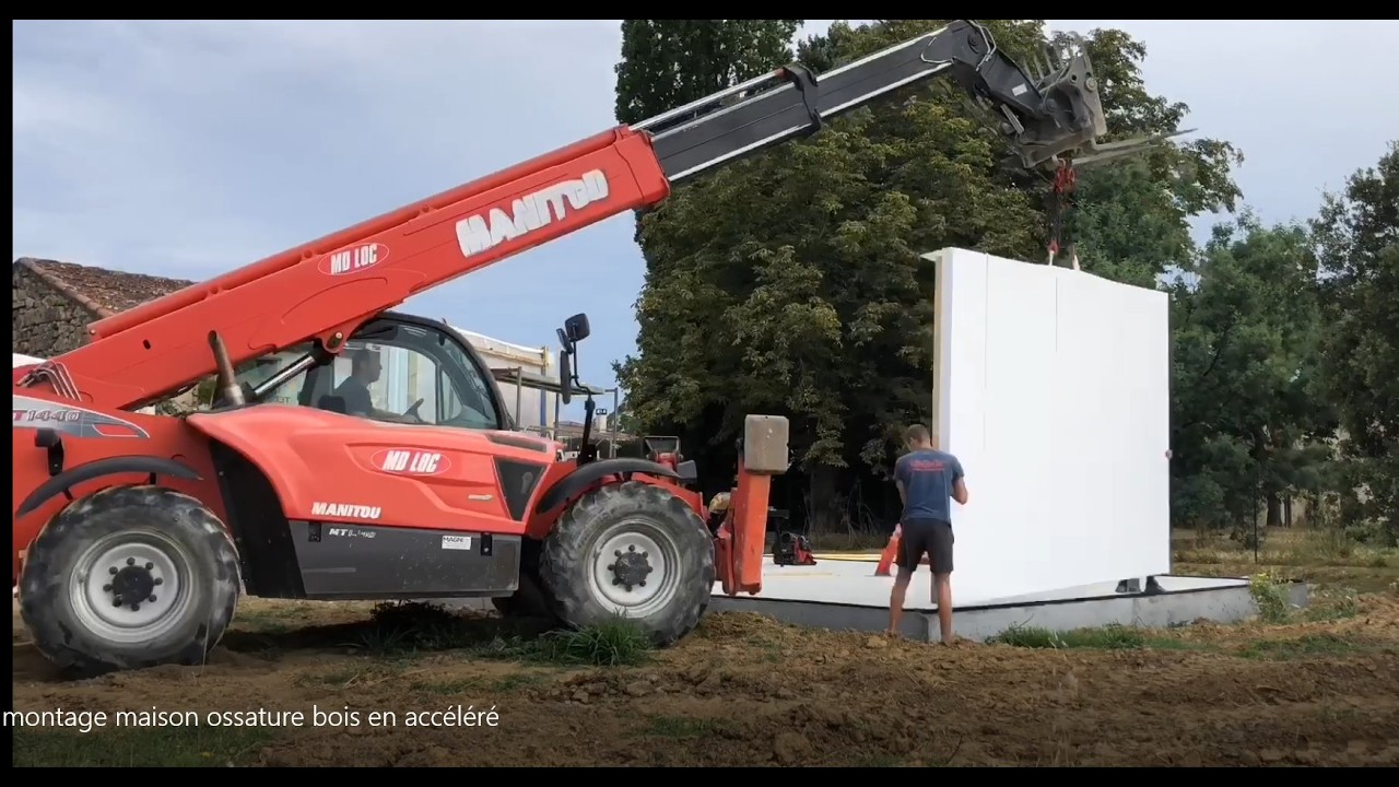 Montage maison ossature bois en accéléré