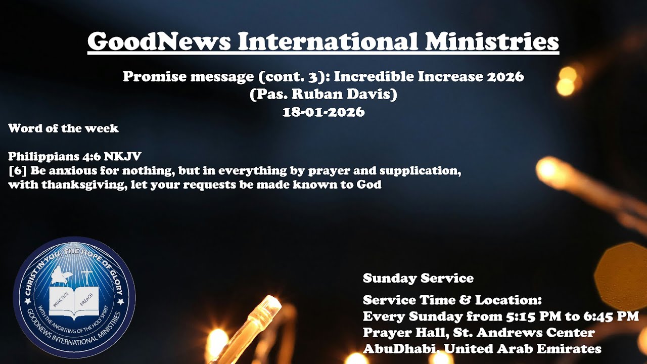 Promise message (cont. 3): Incredible Increase 2026