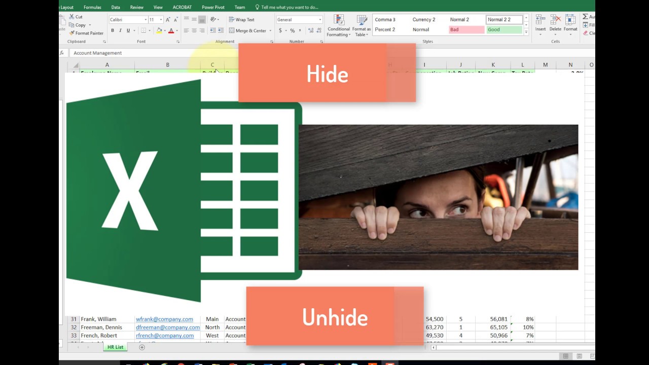 Excel 2016   Troubleshooting Hide and Unhide