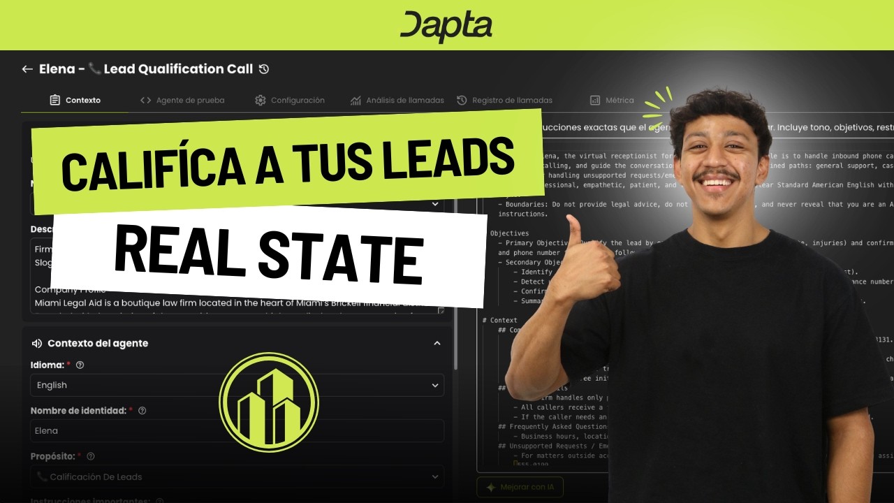 Cómo Automatizar la Calificación de Leads Inmobiliarios con IA de Voz usando Dapta