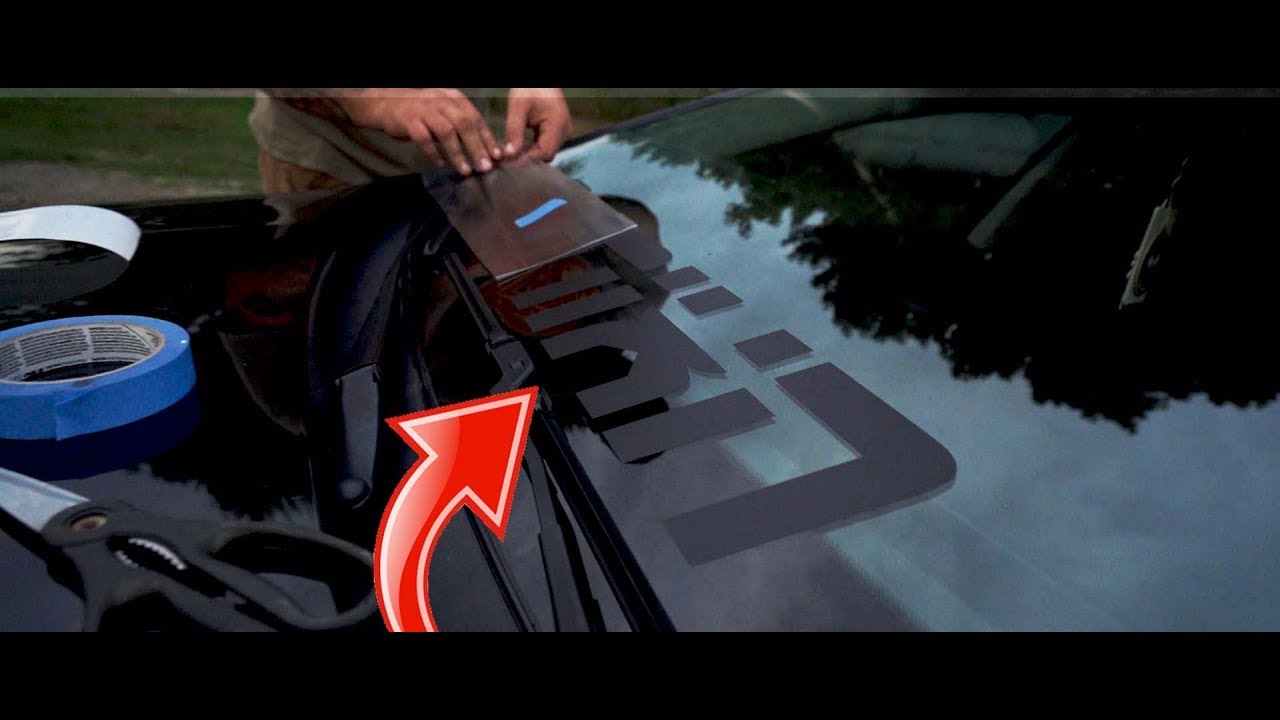 HOW TO INSTALL A VINYL WINDSHIELD BANNER!