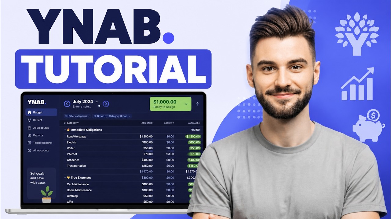 YNAB Full Tutorial for Beginners 2026 (Step by step)