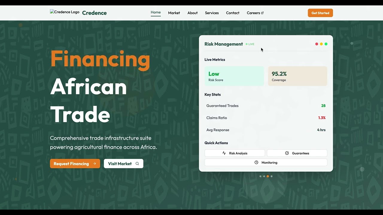 Credence Product Demo | Trade Finance, Liquidity & Digital Guarantees for Agribusiness