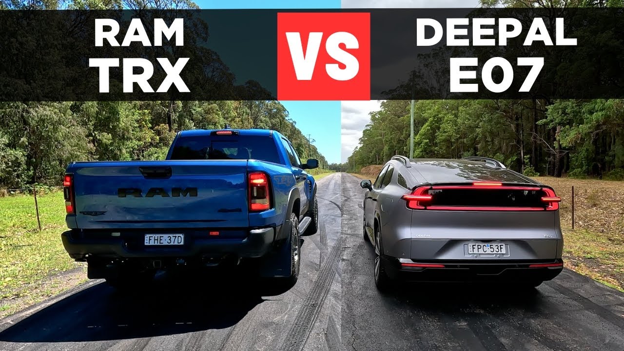 Дрэг-рейс: Deepal E07 AWD 2025 года против RAM 1500 TRX – разгон 0-100 и сравнение.